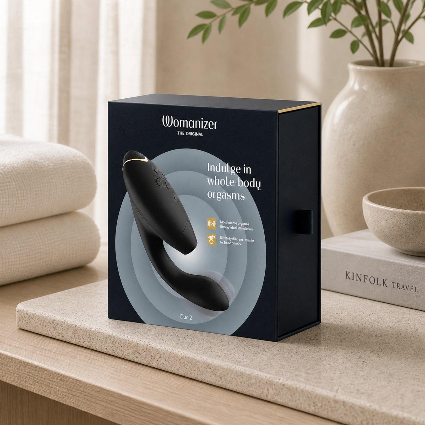 Womanizer Duo 2 Rechargeable Silicone Clitoral and G-Spot Stimulator