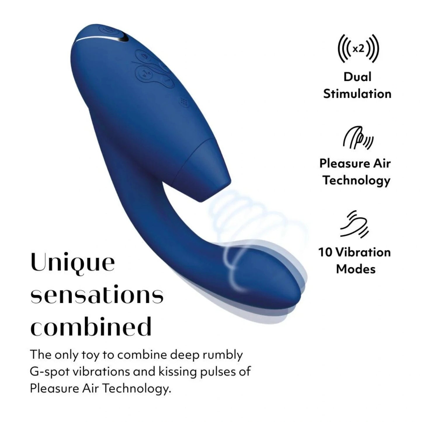 Womanizer Duo 2 Rechargeable Silicone Clitoral and G-Spot Stimulator