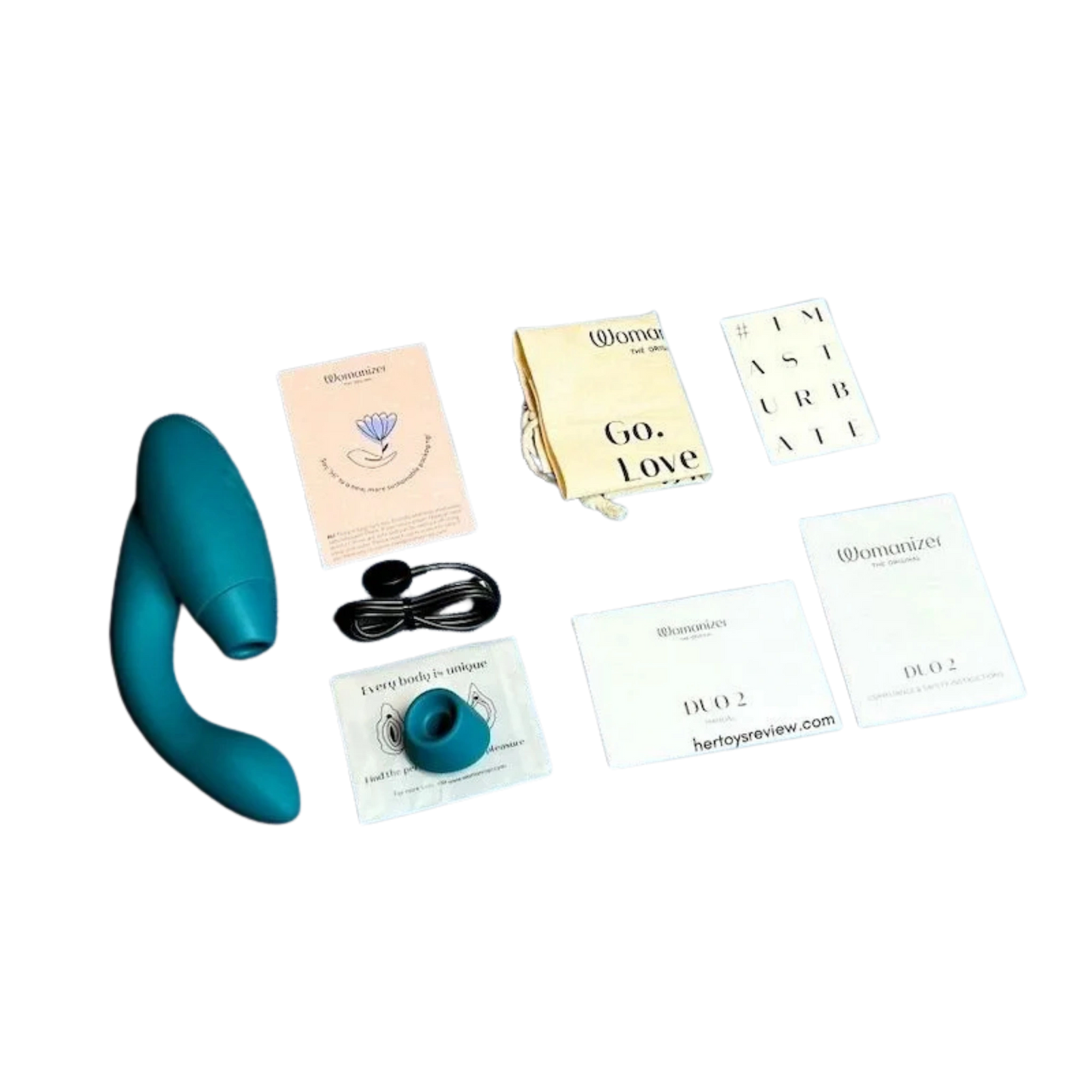 Womanizer Duo 2 Rechargeable Silicone Clitoral and G-Spot Stimulator