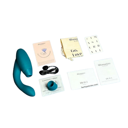 Womanizer Duo 2 Rechargeable Silicone Clitoral and G-Spot Stimulator