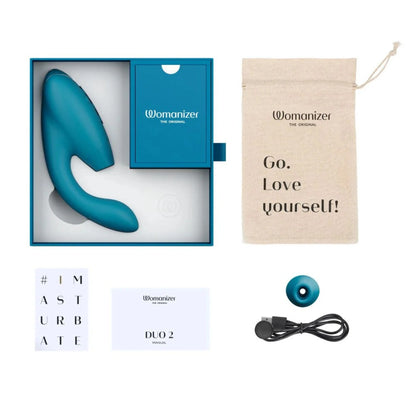 Womanizer Duo 2 Rechargeable Silicone Clitoral and G-Spot Stimulator