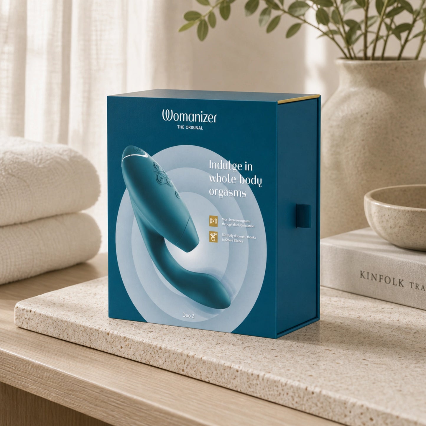 Womanizer Duo 2 Rechargeable Silicone Clitoral and G-Spot Stimulator