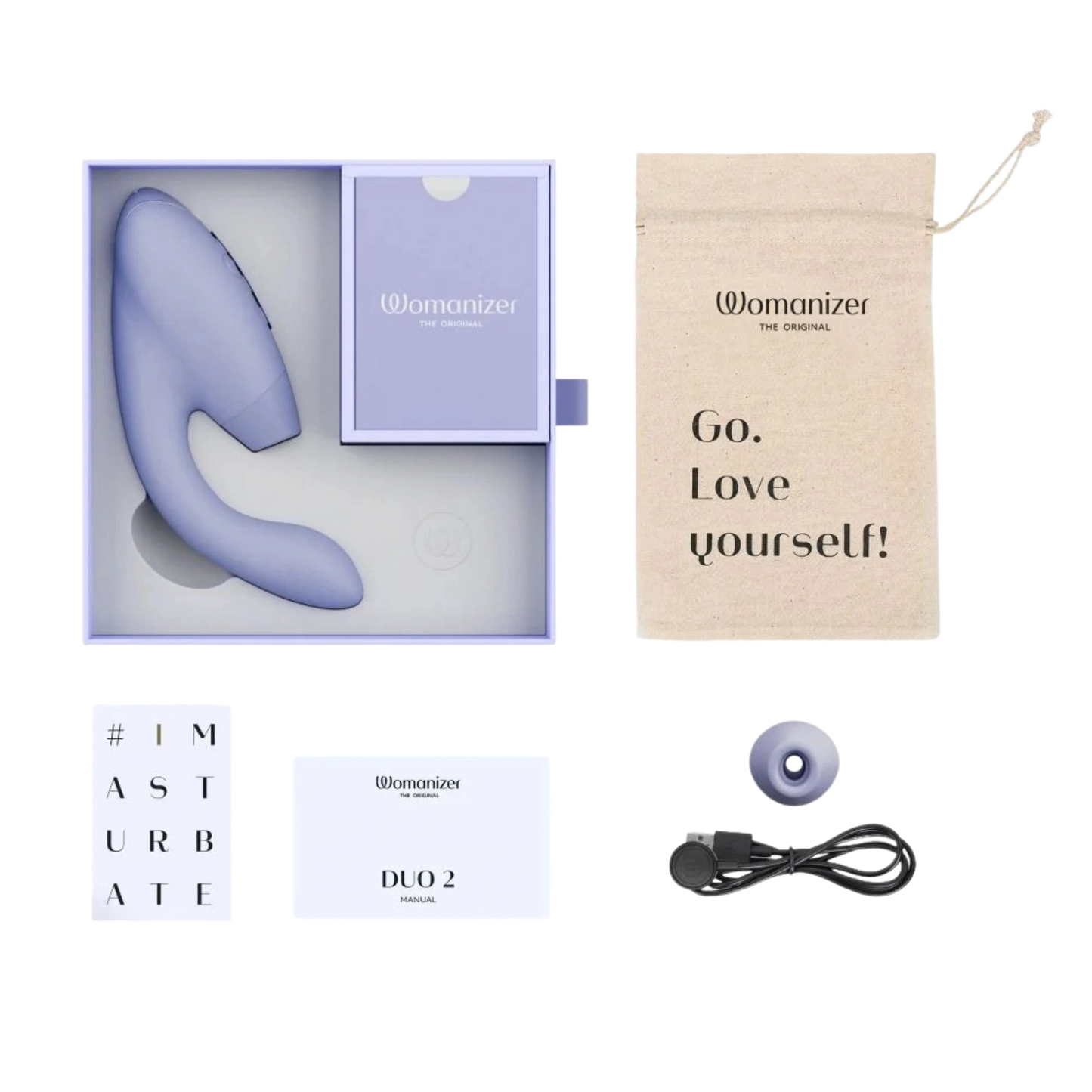 Womanizer Duo 2 Rechargeable Silicone Clitoral and G-Spot Stimulator