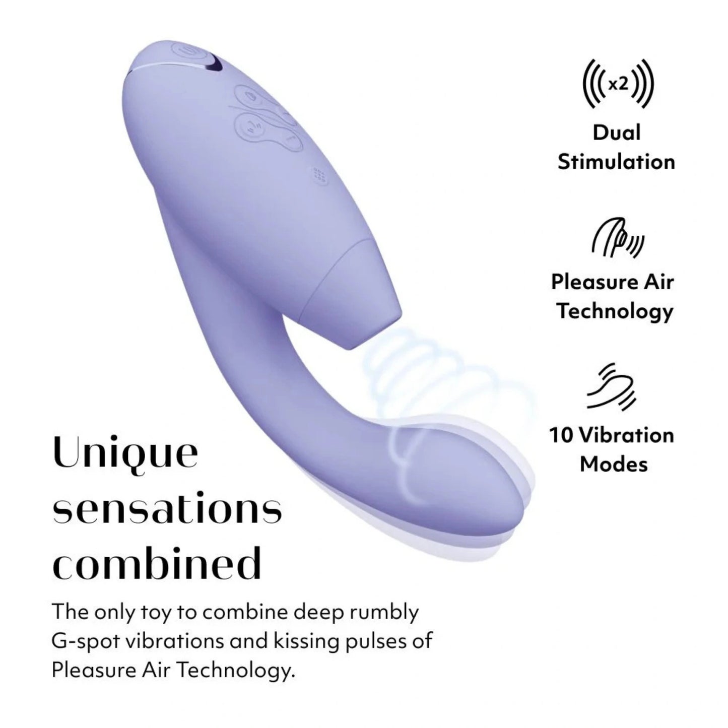 Womanizer Duo 2 Rechargeable Silicone Clitoral and G-Spot Stimulator