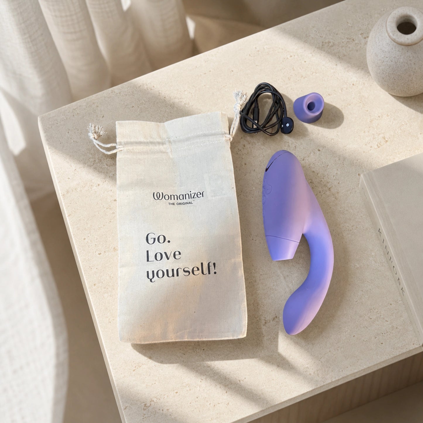 Womanizer Duo 2 Rechargeable Silicone Clitoral and G-Spot Stimulator