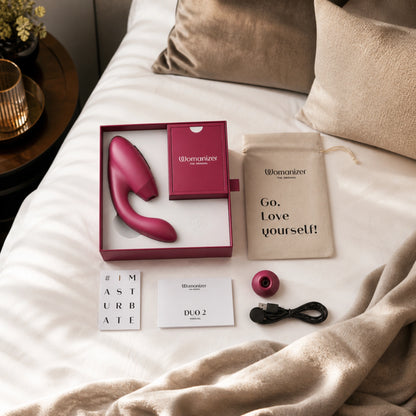 Womanizer Duo 2 Rechargeable Silicone Clitoral and G-Spot Stimulator