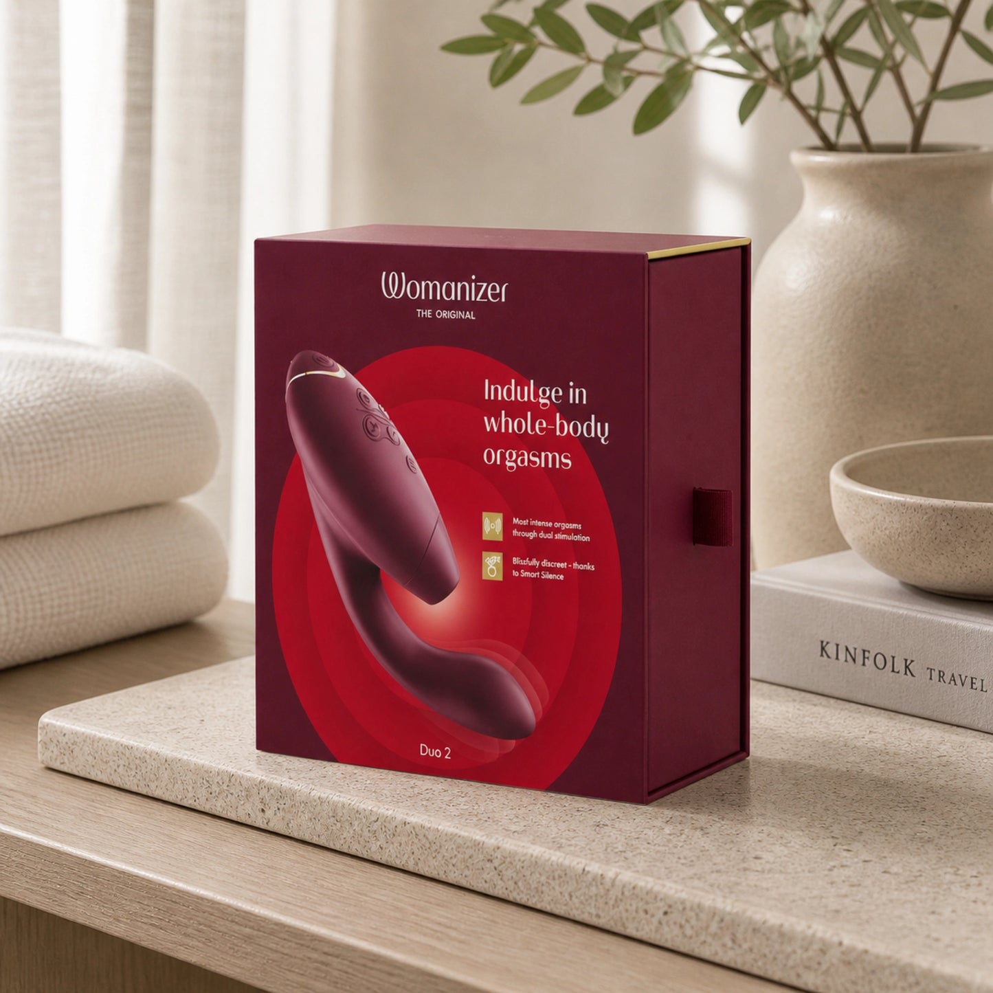 Womanizer Duo 2 Rechargeable Silicone Clitoral and G-Spot Stimulator