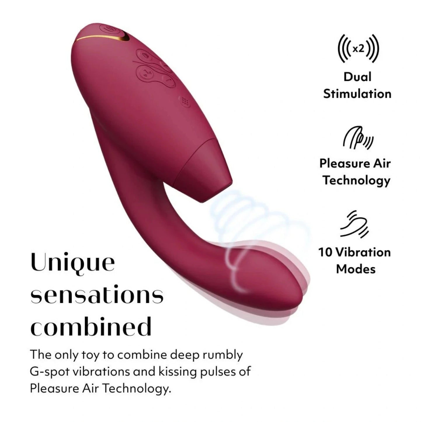 Womanizer Duo 2 Rechargeable Silicone Clitoral and G-Spot Stimulator
