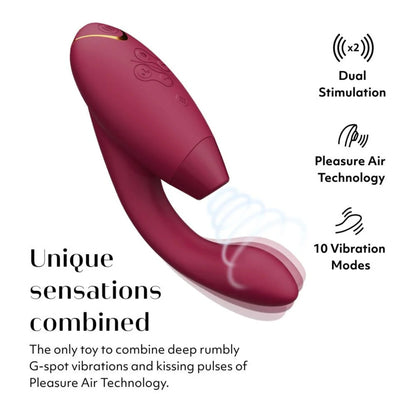 Womanizer Duo 2 Rechargeable Silicone Clitoral and G-Spot Stimulator