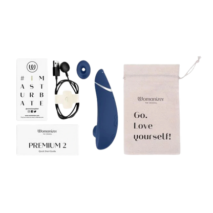 Womanizer Premium 2 Rechargeable Silicone Clitoral Suction Stimulator