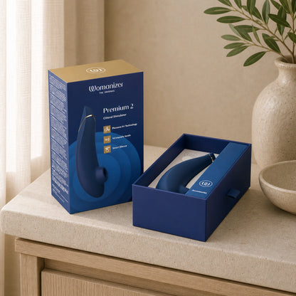 Womanizer Premium 2 Rechargeable Silicone Clitoral Suction Stimulator