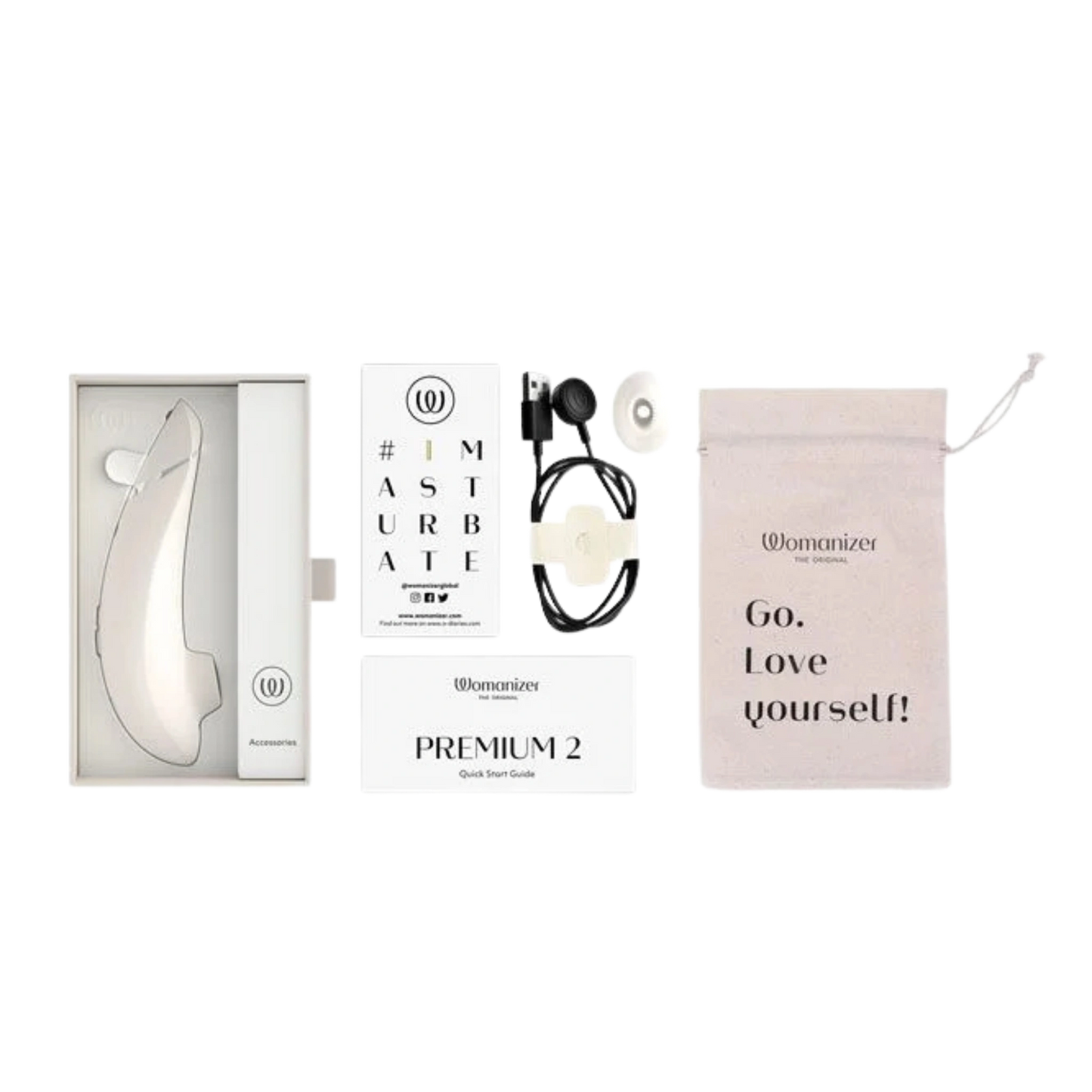 Womanizer Premium 2 Rechargeable Silicone Clitoral Suction Stimulator