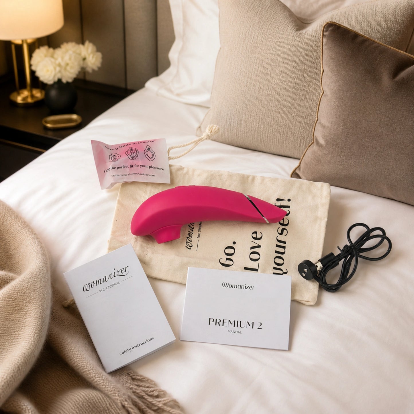 Womanizer Premium 2 Rechargeable Silicone Clitoral Suction Stimulator