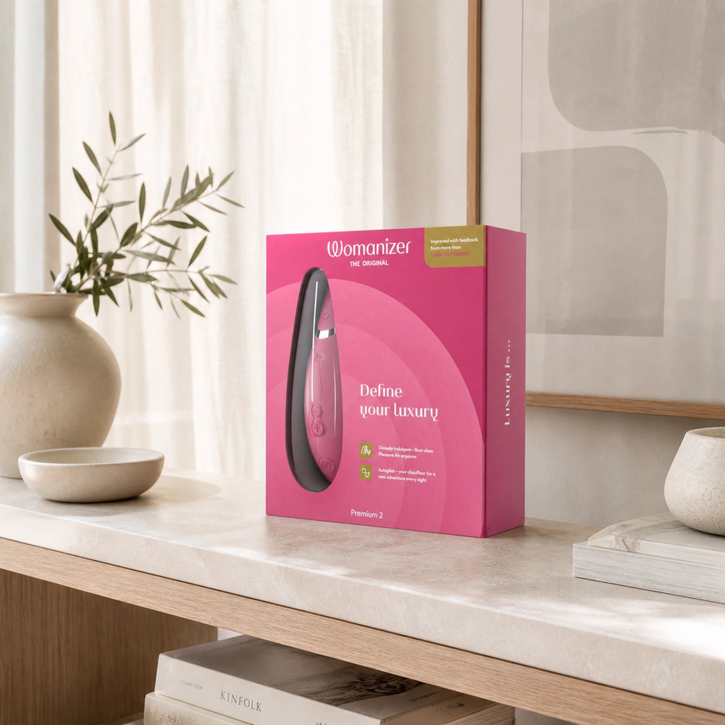 Womanizer Premium 2 Rechargeable Silicone Clitoral Suction Stimulator