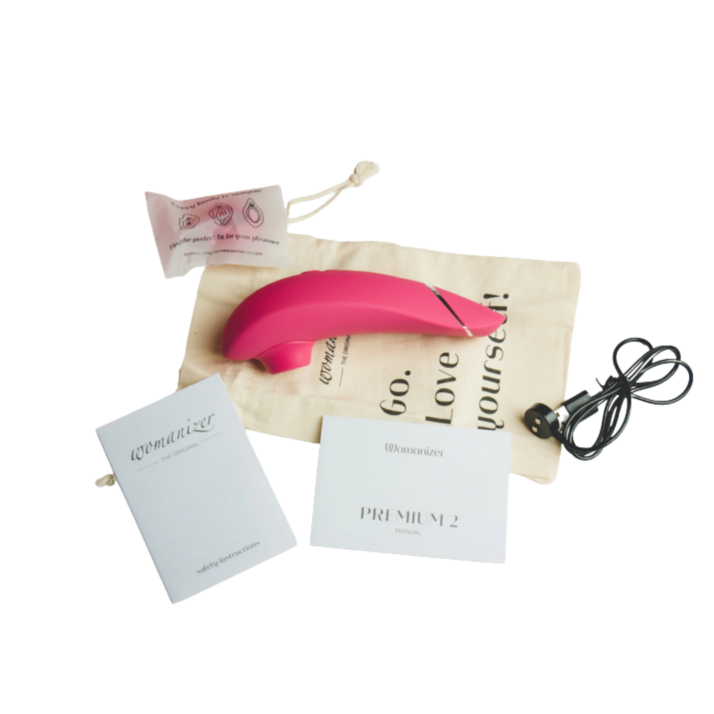 Womanizer Premium 2 Rechargeable Silicone Clitoral Suction Stimulator