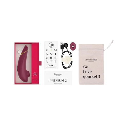 Womanizer Premium 2 Rechargeable Silicone Clitoral Suction Stimulator