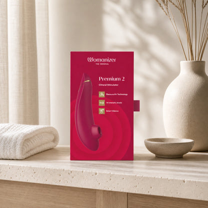 Womanizer Premium 2 Rechargeable Silicone Clitoral Suction Stimulator