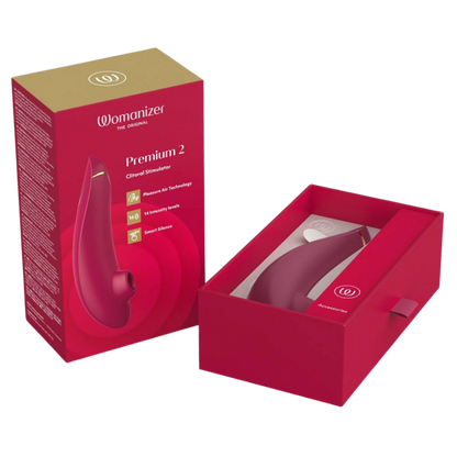 Womanizer Premium 2 Rechargeable Silicone Clitoral Suction Stimulator