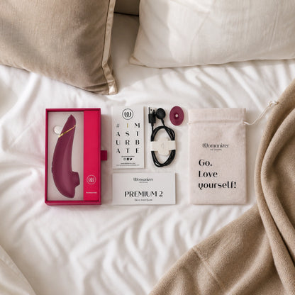 Womanizer Premium 2 Rechargeable Silicone Clitoral Suction Stimulator